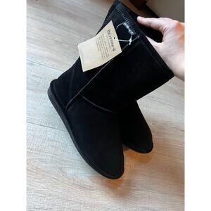NEW Bearpaw slip on boots black size  8